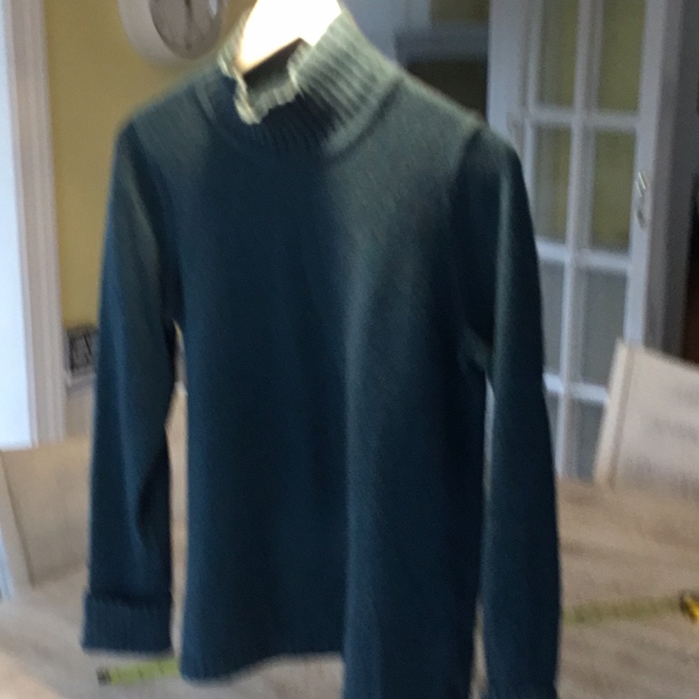 L.L. Bean Teal wool blend turtleneck